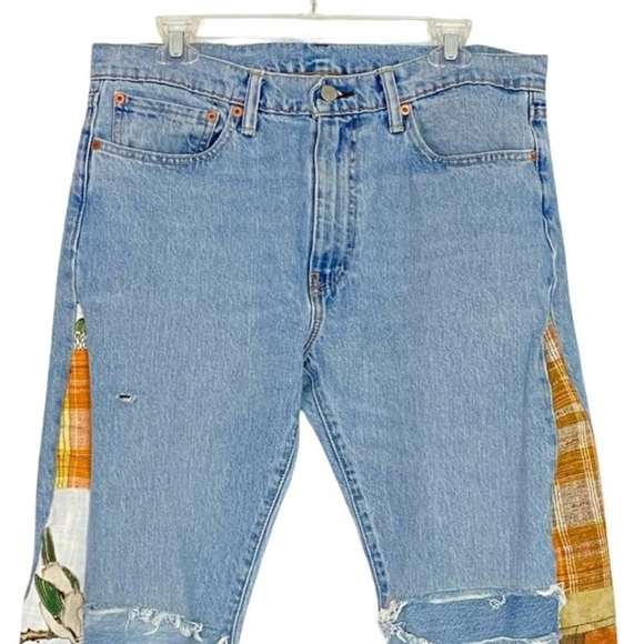 Levi’s 510 Custom Jeans Waist 30 31 Womens Size 10 12 Upcycled Vintage Denim - Picture 14 of 15